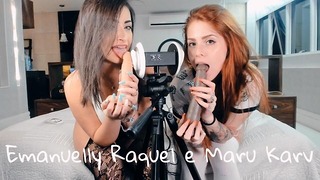 Emanuelly Raquel A Maru Karv ASMR Show s výstřikem