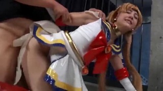 Cute Asian Teen Sailor Moon Cosplay Doggystyle and Facial