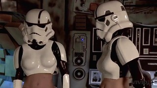 Vivid Parody - 2 Storm Troopers si godono un po 'di cazzo Wookie