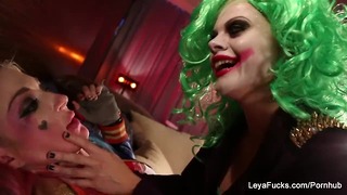 Whorley Quinn Leya krijgt een harde neukbeurt van She Joker Nadia