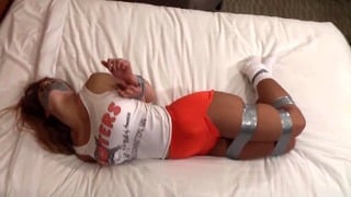 Hooters Girl Tied Up