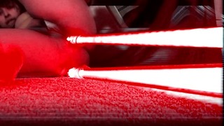 Ado Sith se baise avec des sabres laser