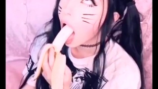 Belle Delphine Blows Banana + Ahegao