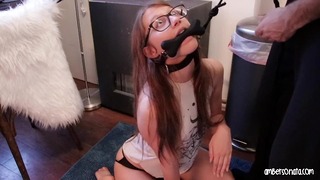 Gagged Teen Loves Being Fuck Pet