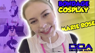Blond Cosplay Teen Spy Missionær med Shibari Bondage Rope Mimi Cica Trailer3