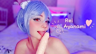 Rei from Neon Genesis Plays With Her Pussy