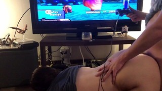 Sweet Girl Gets Fucked While Her Boyfriend Plays Games