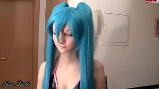 Alemão Foda-Se Como Miku Hatsune Cosplay Sexo Com Cum On Face Porno