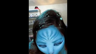 Avatar 2 Neytiri Cosplay emme ve pis konuşma