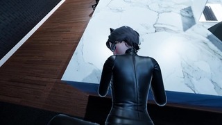 Женщина-кошка Pov В офисе Pov пародия Hentai DC-комиксы пародия ххх