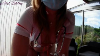 Cumshot On Nini The Nurses Natural Tits And Her Huge Ass!