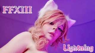 Lovely Nude Cosplay Girl In Tik-Tok. Lightning Final Fantasy