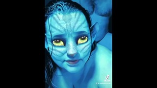 Een blauwe neuken Avatar Met een uit als deze wereld kut en mond
