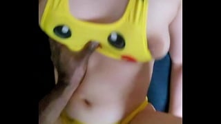 Sexy Frenchie Babe Doing Pikachu Cosplay Getting Pounded