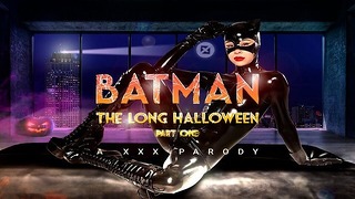 Kylie Rocket como Catwoman sabe hacer Batman Cooperativa en el largo Halloween Xxx vr porno