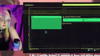 Lucy Edgerunners spielt Cybperpunk 2077 im Manyvids-Livestream