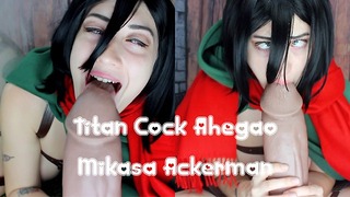 Mikasa Ackerman 타이탄 페니스 Ahegao 티저 Xl Mr Hankeys Toys Cody Cachet
