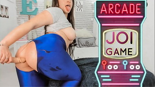 Sexet Latina pige gamer pige kontrollerer din pik som hendes videospil Joistick Joi Jerk Off Instruktion