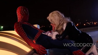 Spiderman Gets Laid – Parodie Parodie Sexy orální kostým v tvrdém latexu
