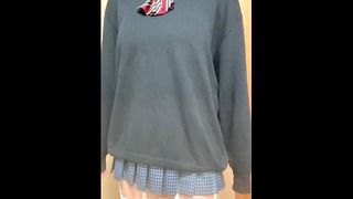 Today’s Work Wore 001 Public Japanese Schoolgirl Outdoor High School Uniform School Girl High School