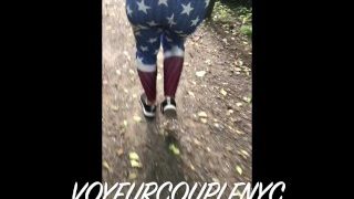 Wife In Backyard In See Through Wonder Women Outfit