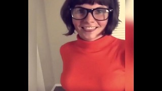 Sexy Cosplay Scoobydoo Vilma Puta mit Lentes