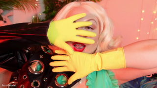 Asmr ビデオ – 黄色の家庭用手袋