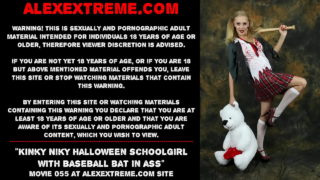 Kinky Niky Halloween With Baseball Bat In Ass