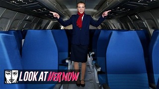 Look Ather Now – Sexig Air Stewardess Angel Emily, Analdominerad av en manlig stud