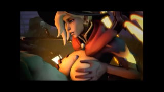 Mercy Halloween Witch Blowjob , Face Fuck