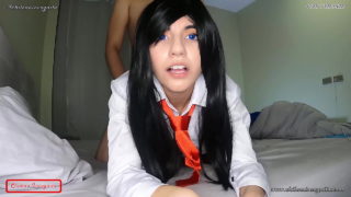 Blue Eyed College Virgin Glattes schwarzes Haar hat Sexdebüt vor Kameras – Japanischer Student – ​​Trailer