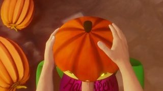 Halloween 2022 Porno Skræmmende Sex Pumpkin Girl Blowjob For A White Guy Deepthroat Night 31. oktober