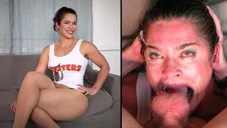 Hooters Serveuse Facefuck - 4K