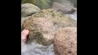 Asian Wife Flashes In Public Hot Spring Swimsuits Real Amateur Softcore