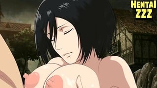 Attack On Titan – Mikasa Ackerman Gives Eren A Titjob