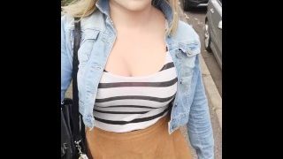 Female Masked Doll Taking A Walk In Public
