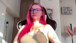 Gamer Girl Cums On Banned Twitch Livestream! Cum Countdown And Nip Slip