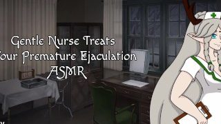 Una enfermera amable trata su eyaculación precoz Asmr