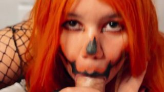 Ginger Wife Cheating, Gives Head After Halloween Cosplay Contest Party
