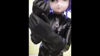 Kira Frost 01_ Rubber Latex Gloves Fetish
