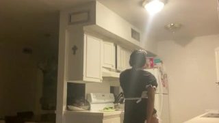 Maid Fucking Herself With The Mop