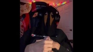 Masked Konig Cosplay Cums While Masturbating Loud Moaning