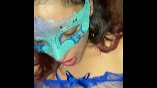 Masked Latina At Swinger Club