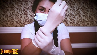 Medical Fetish Long Latex Gloves Asmr