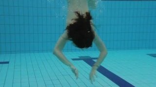 Red Swimsuit Beauty Katy With Bushy Pussy Underwater