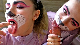 Gorgeous Kitten Sensually Sucks Guy’s Dick Plus Gets Semen in Mouth