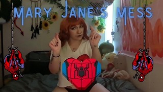 Mary Jane’s Mess – A Mary Jane Watson Cosplay by Binx SUB FOR FULL VID – MESSY COSPLAY PUSSY