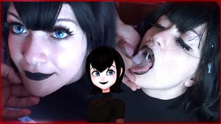 Hot goth gets a Massive cumshot on face – Mavis Cosplay