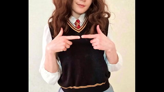 Hermione is a little shy, but her shyness won't stop her from being a naughty slut ready to fuck right now