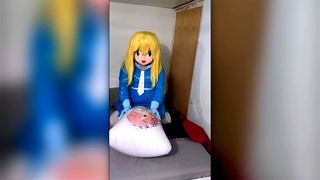 Kigurumi Blue Schoolgirl Humps Inflatable Breathplay